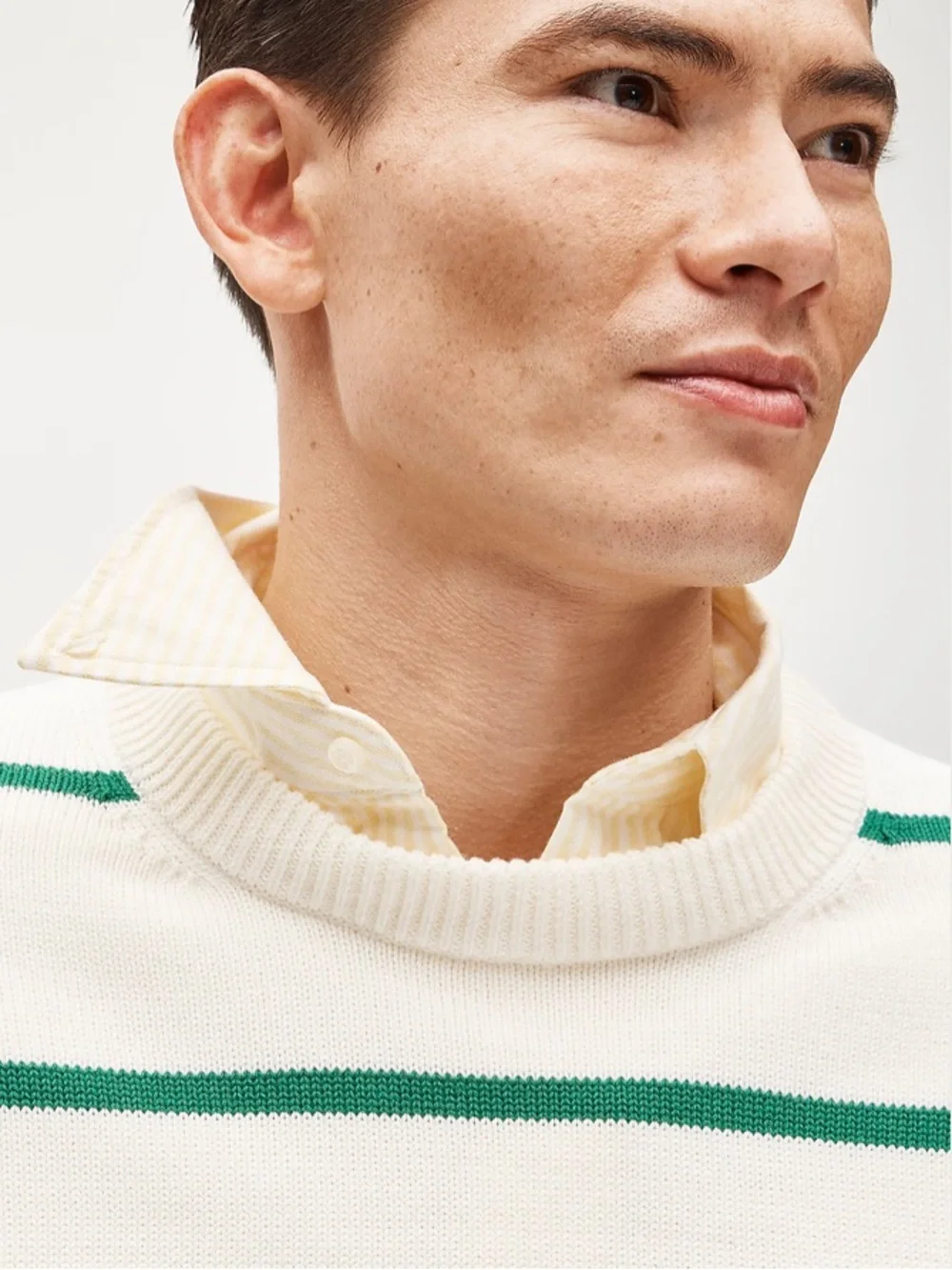 J crew Heritage cotton sweater in stripe